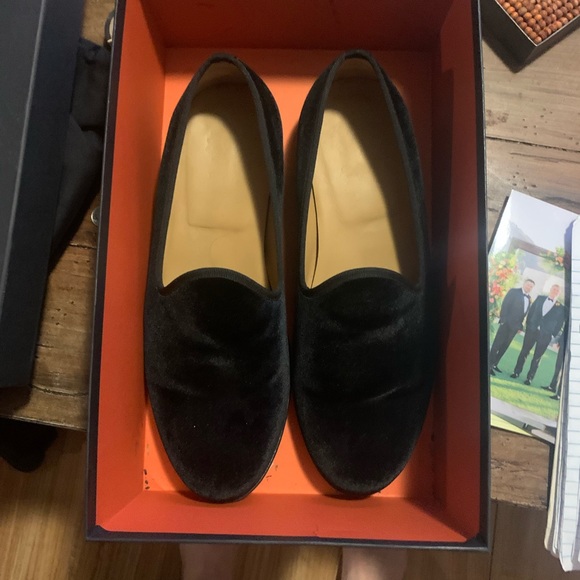 Size 10.5 Black velvet del toro loafers